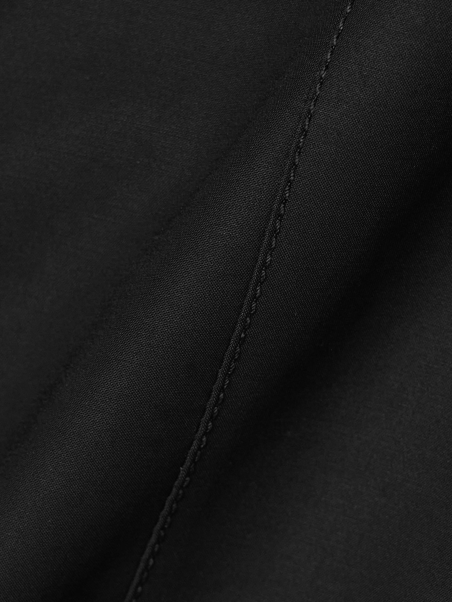 Emilie cotton-blend slim-leg pants Black - 5