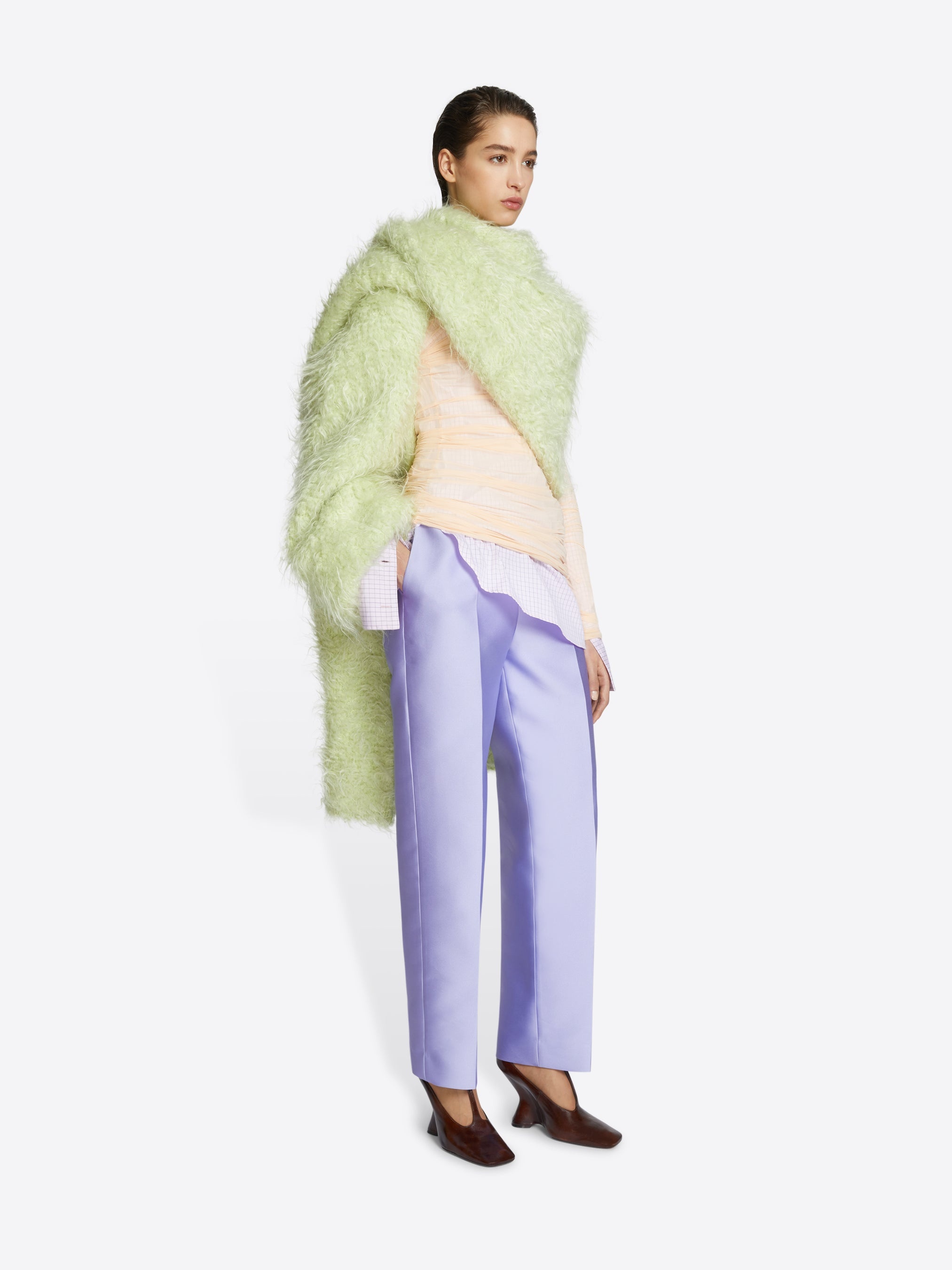 FAUX FUR SLEEVED SCARF - 3