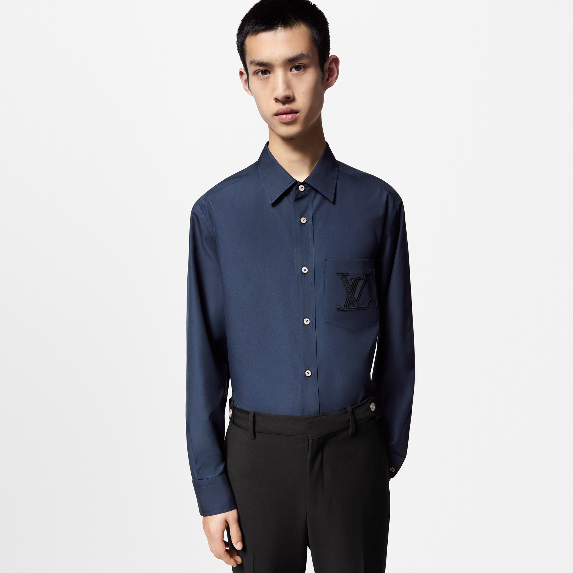 Embroidered Long-Sleeved Cotton Shirt - 2