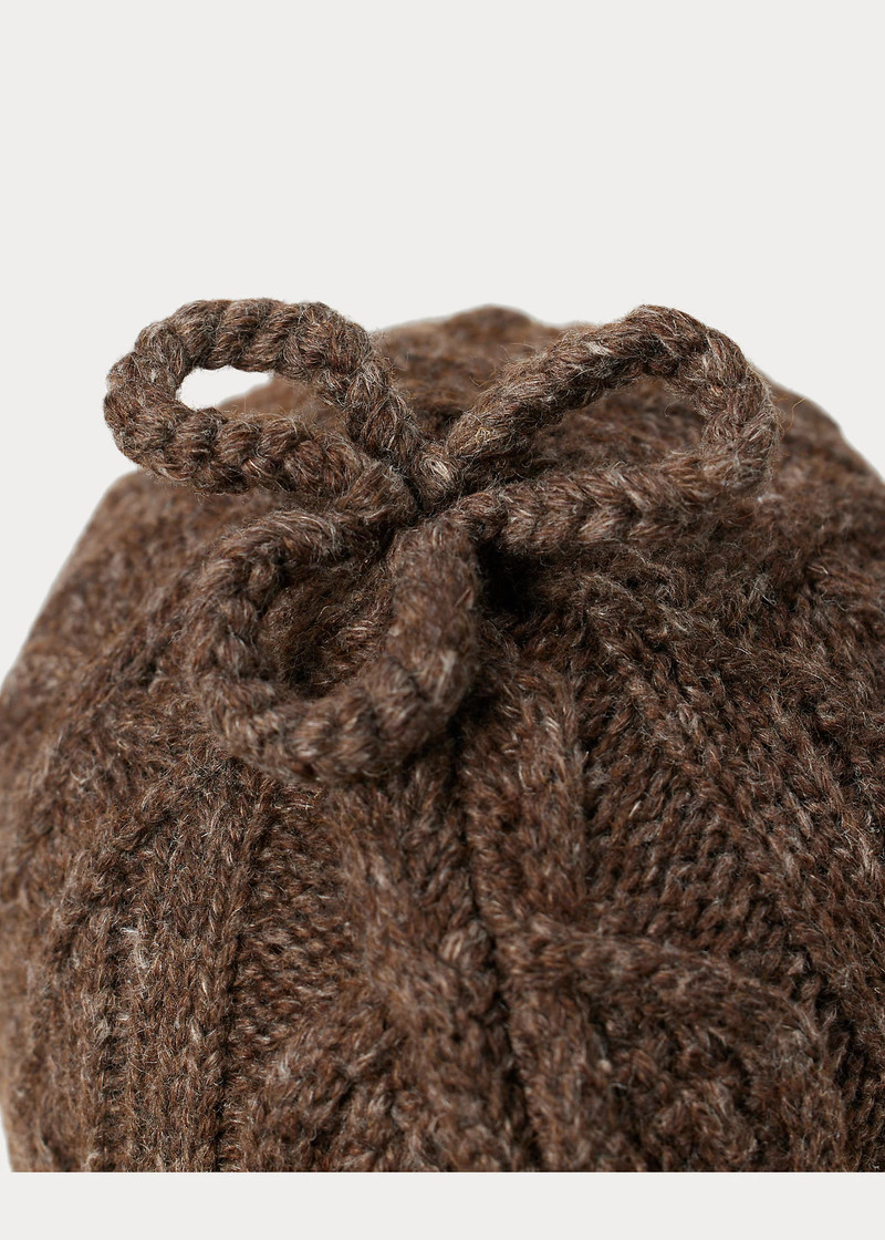 Aran-Knit Earflap Cap 3