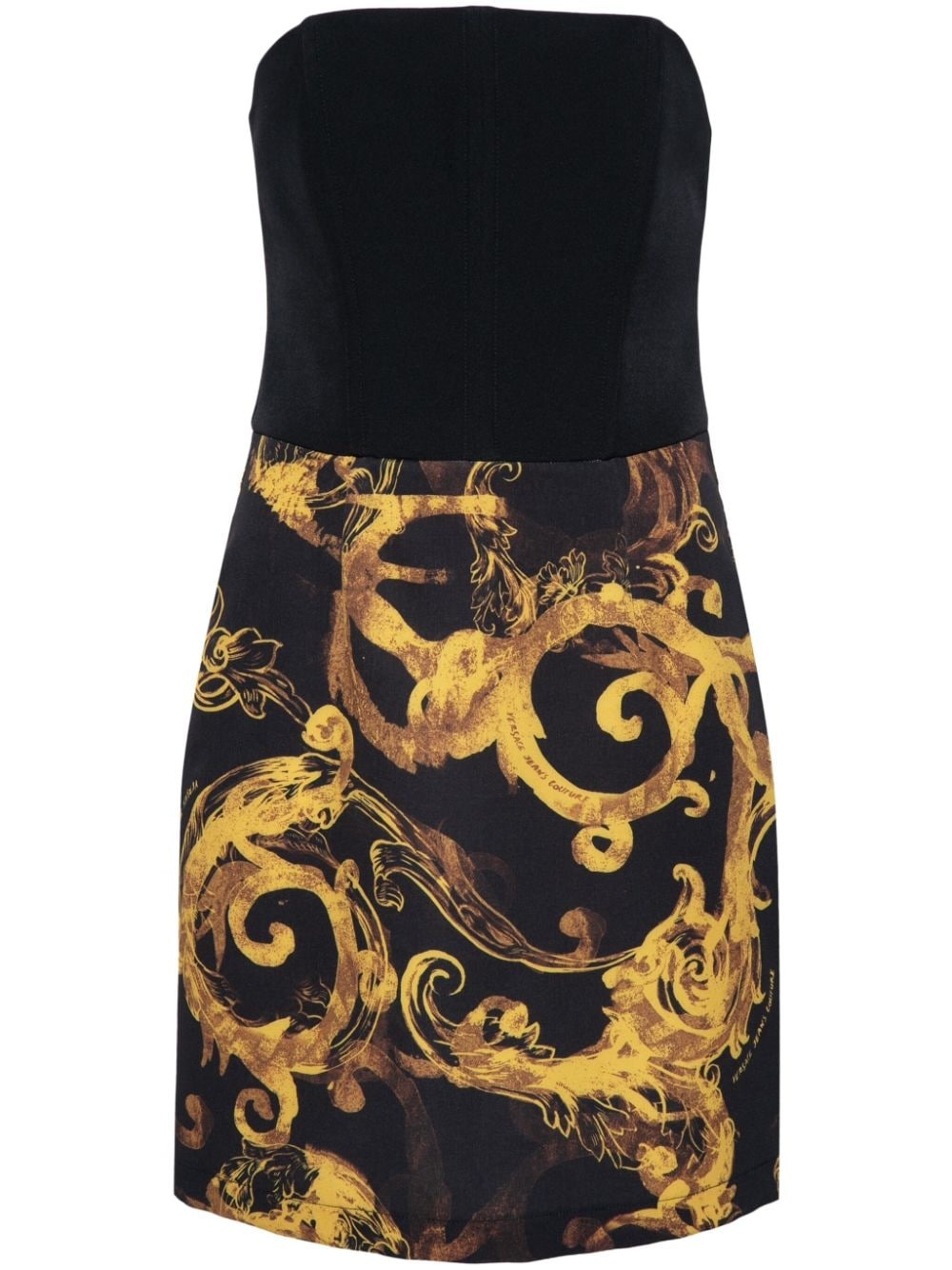 Barocco-print mini dress - 1