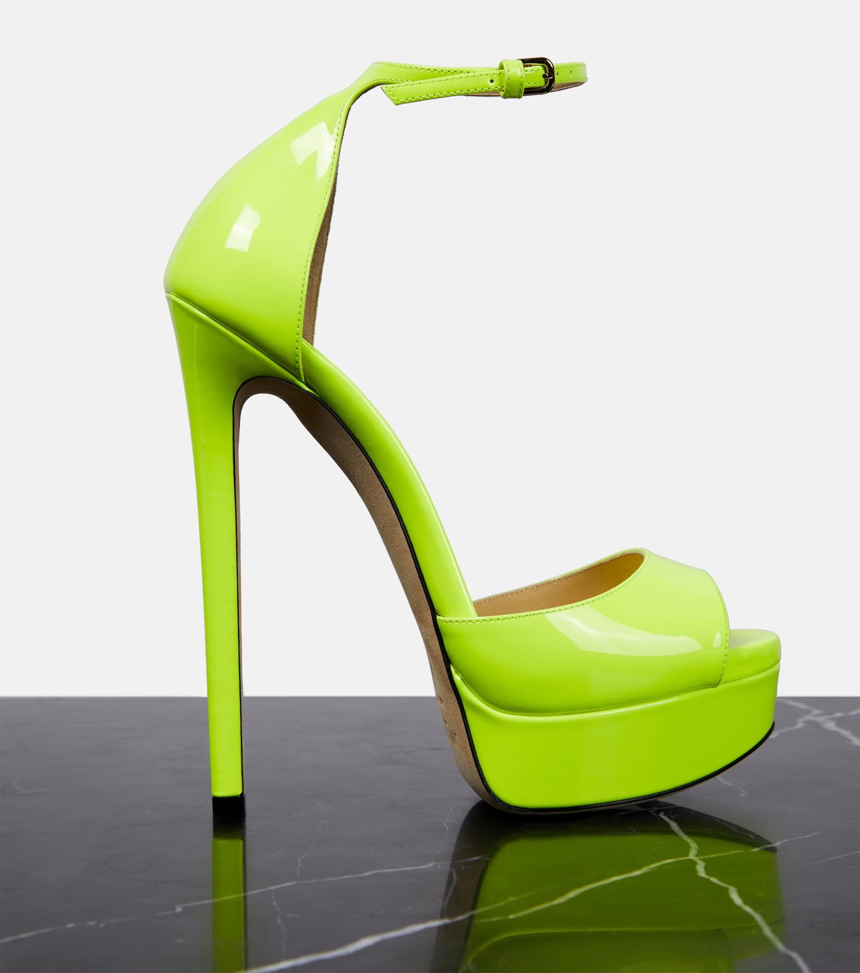 Max 150 patent leather platform sandals - 6