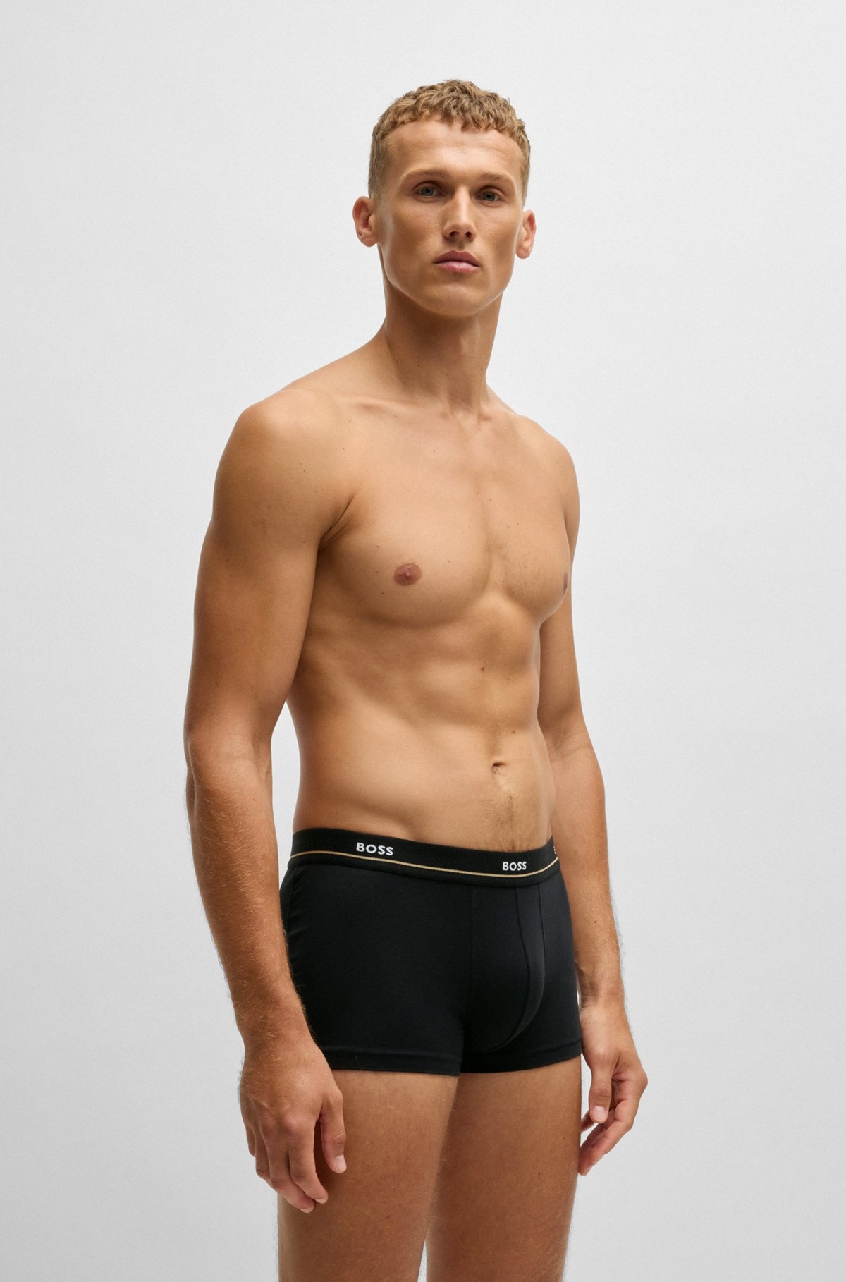 FIVE-PACK OF STRETCH-COTTON TRUNKS WITH LOGO WAISTBANDS - 7