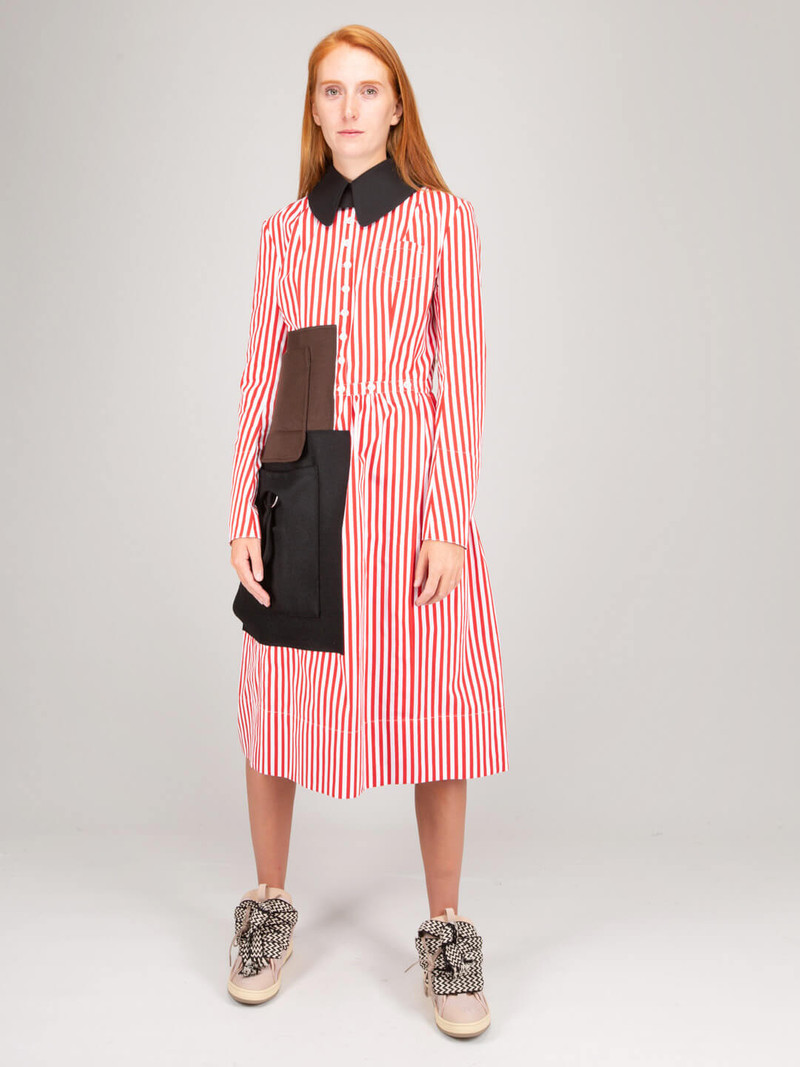 Striped Cotton Midi Dress 1