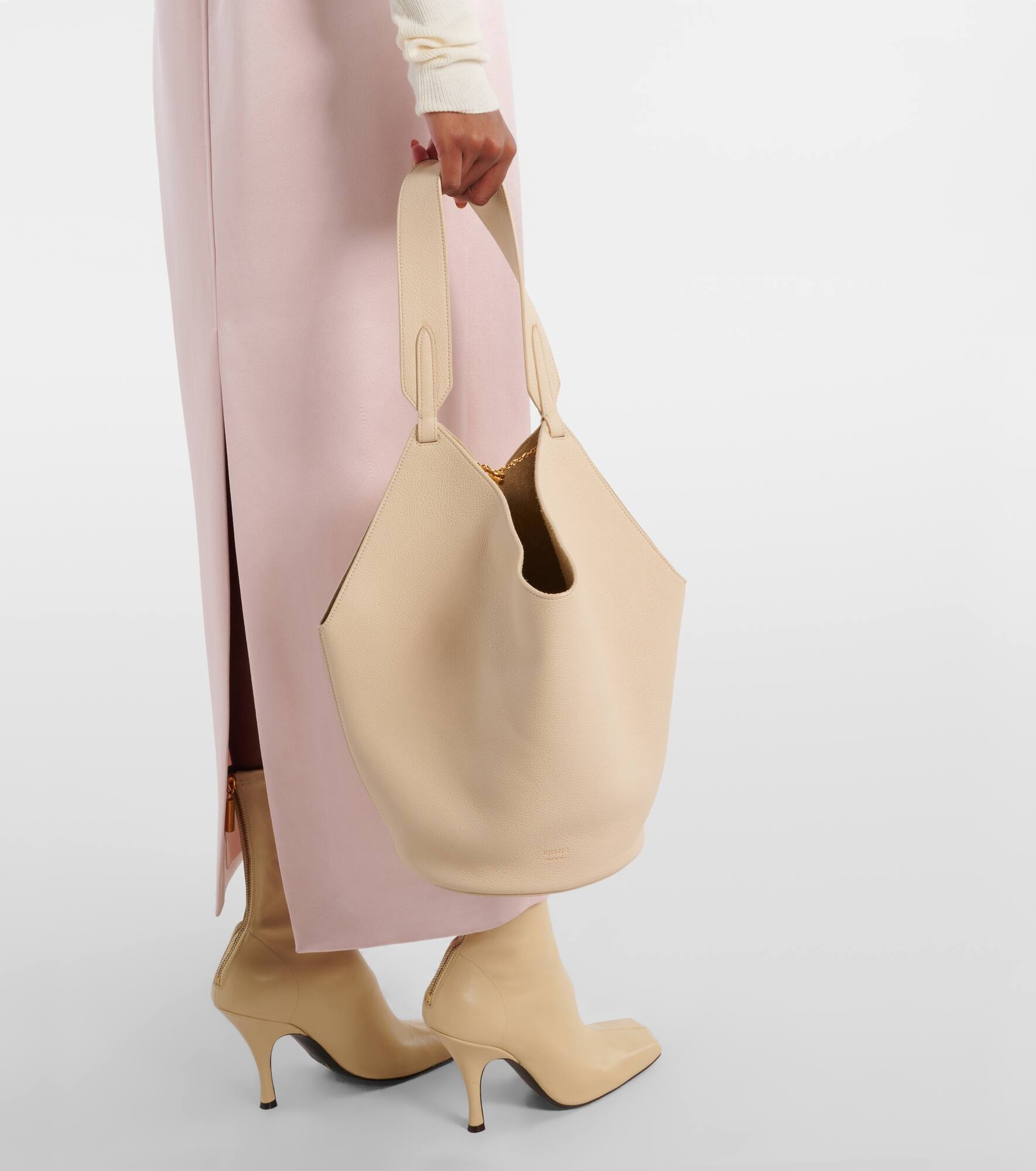Lotus Small leather tote bag - 2