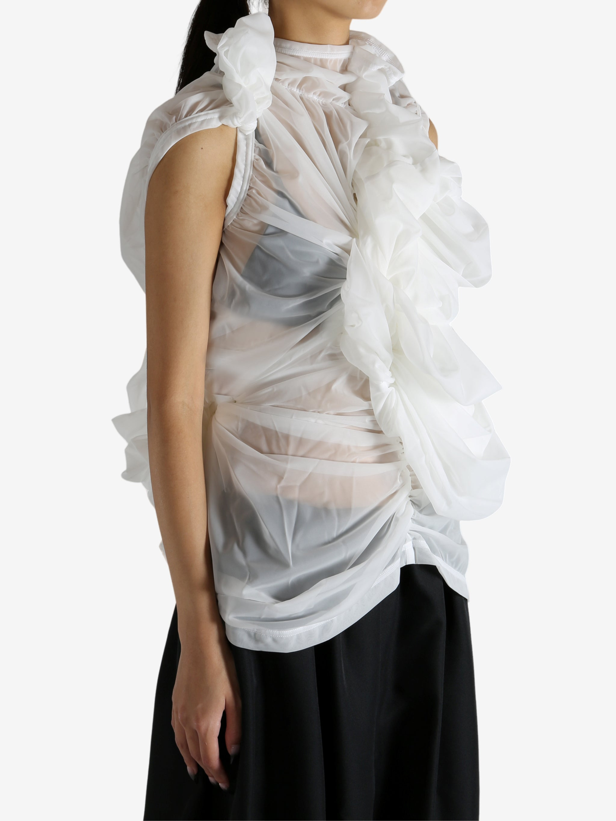 COMME DES GARCONS - Women Sleeveless Pleated T-Shirt - 2