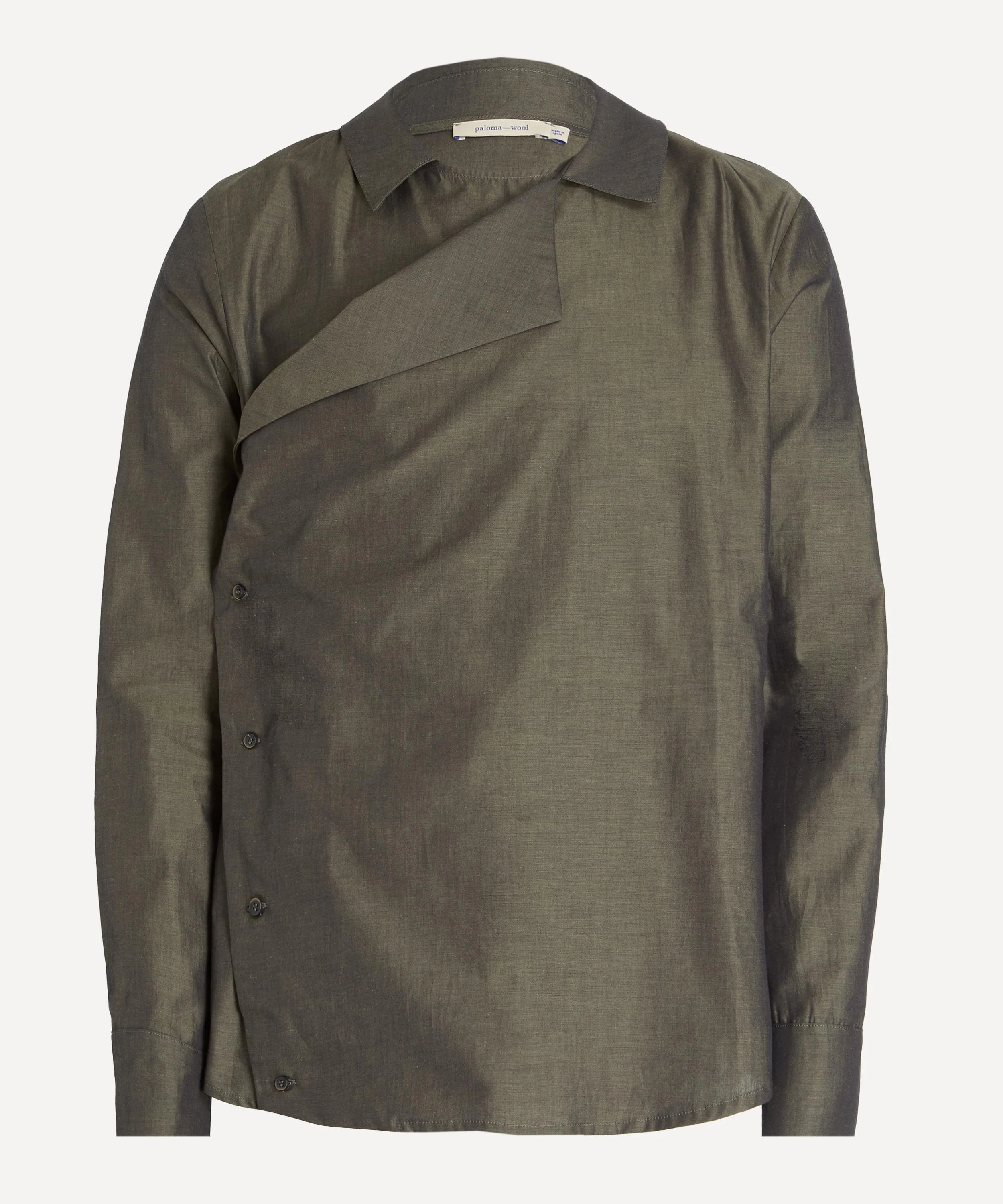 Salem Khaki Draped Shirt - 1