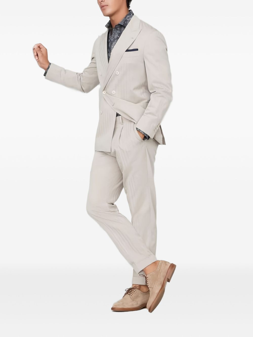 double-breasted pinstripe suit - 3