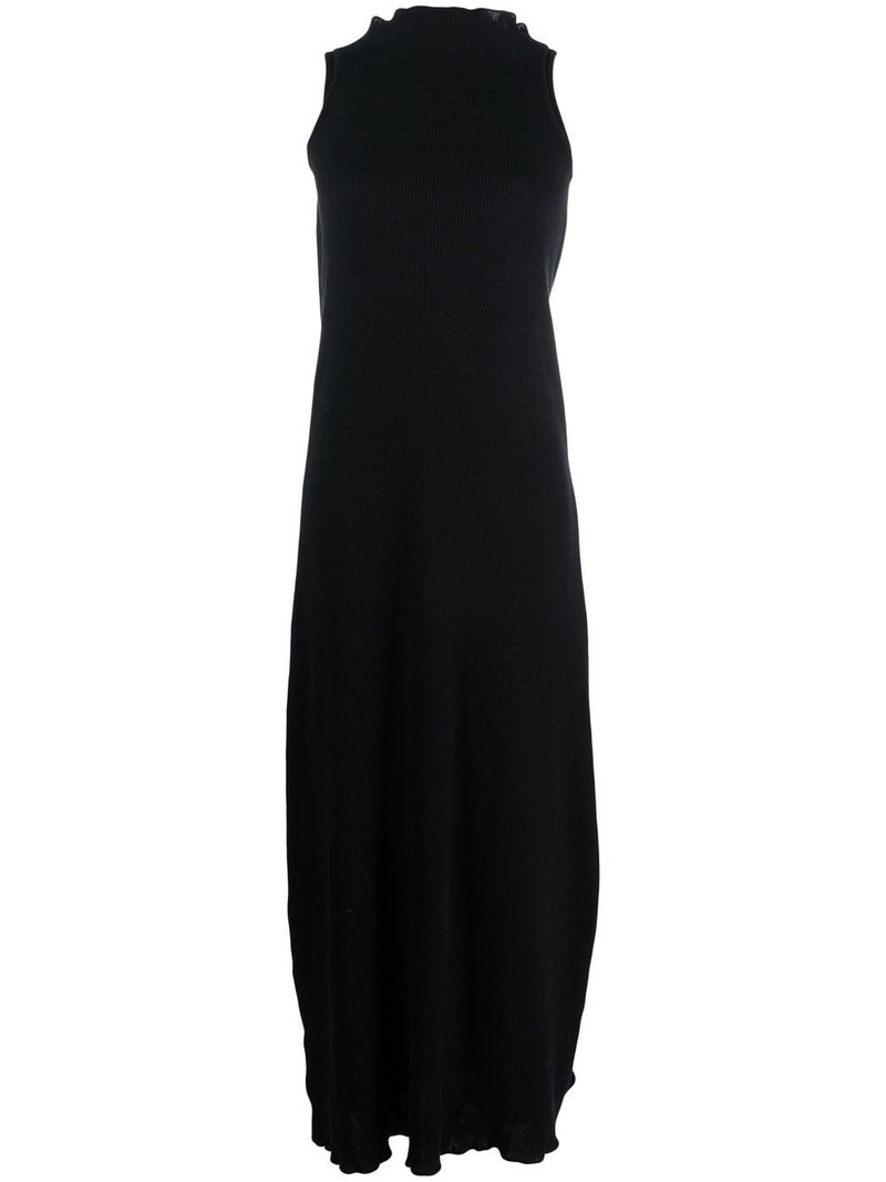 asymmetric draped knitted dress 1