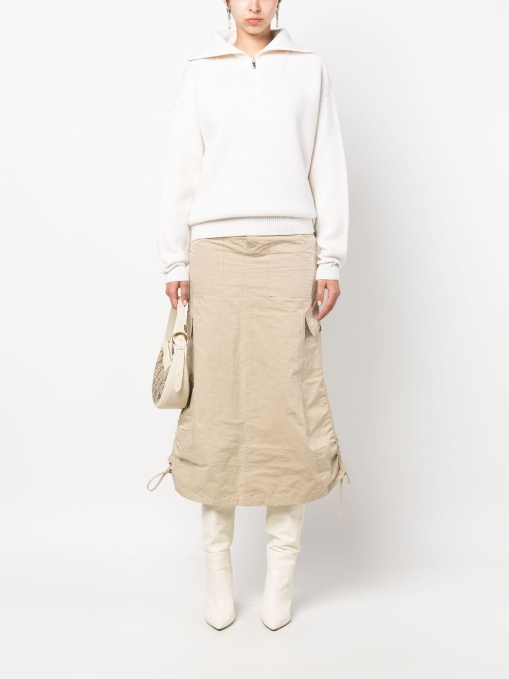 wool-blend half-zip jumper - 2