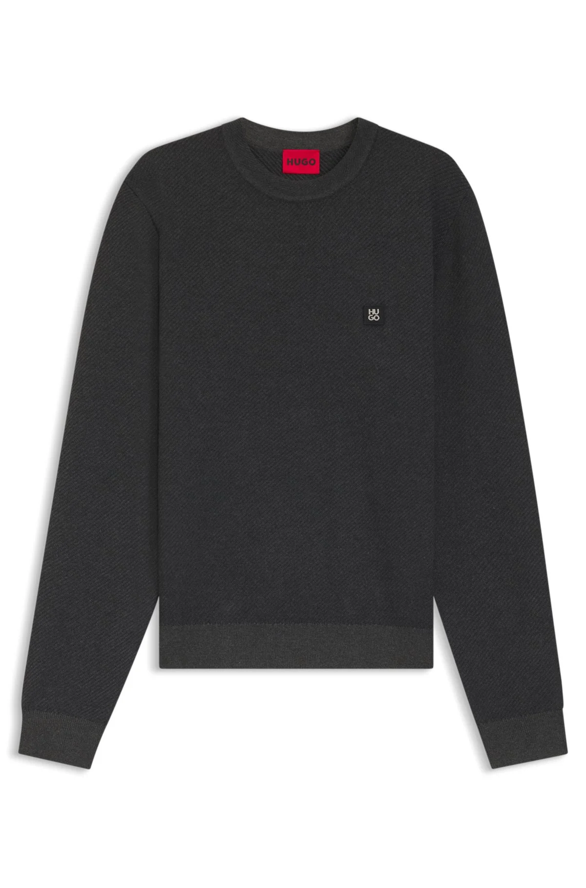 KNITTED SWEATER WITH STACKED LOGO - 1