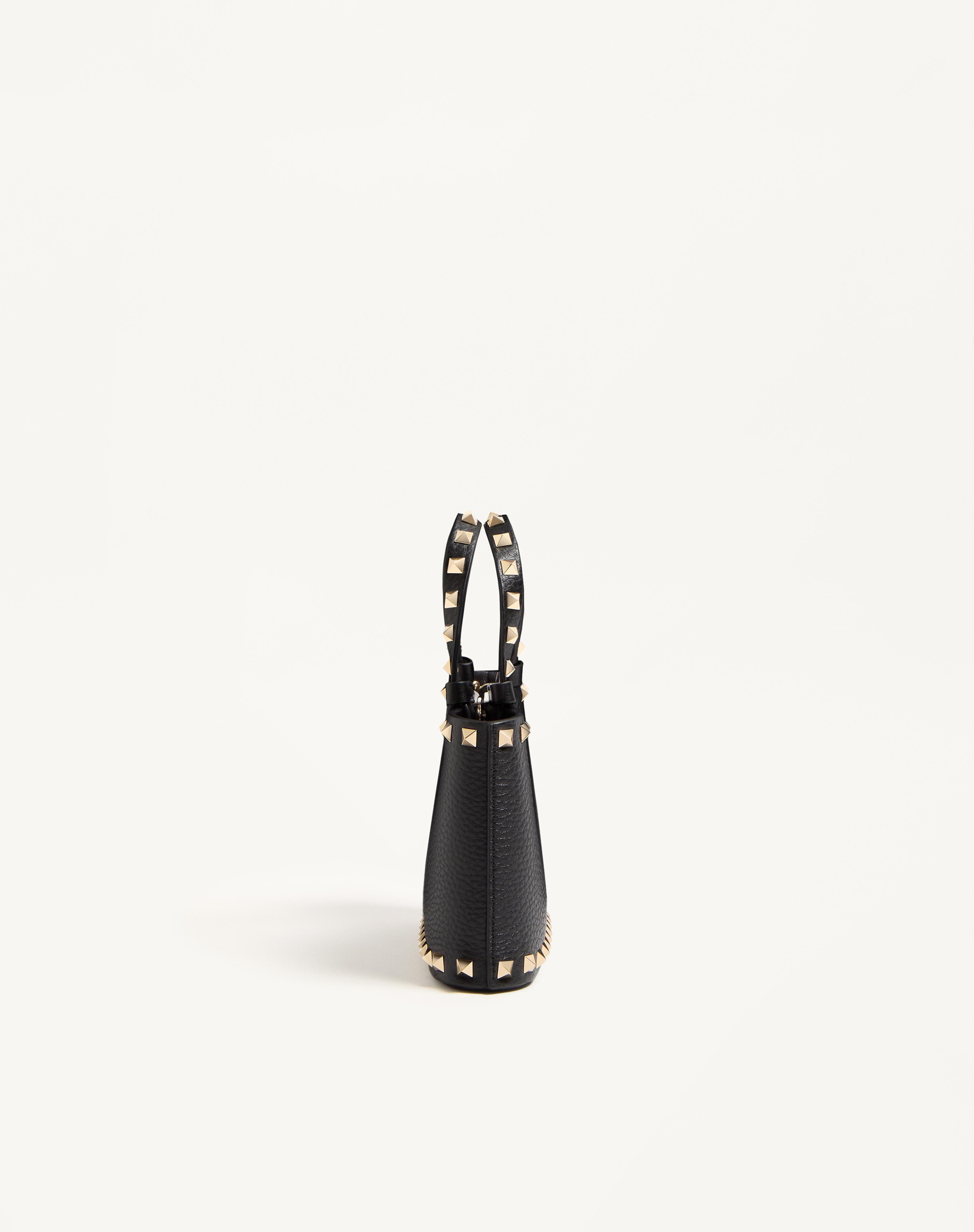 MINI ROCKSTUD SHOPPING BAG IN GRAINY CALFSKIN - 4