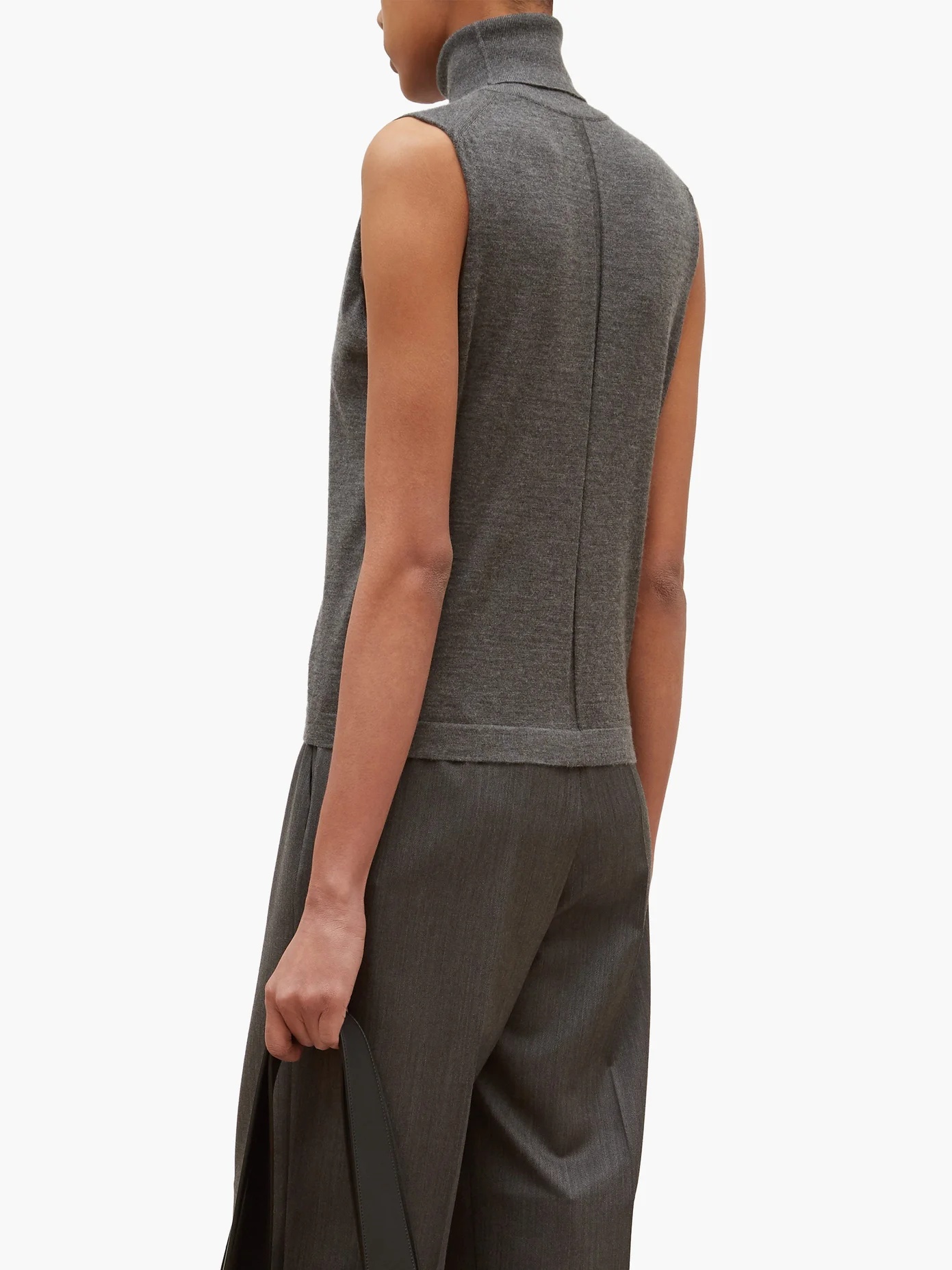 Becca roll-neck cashmere sleeveless sweater - 5