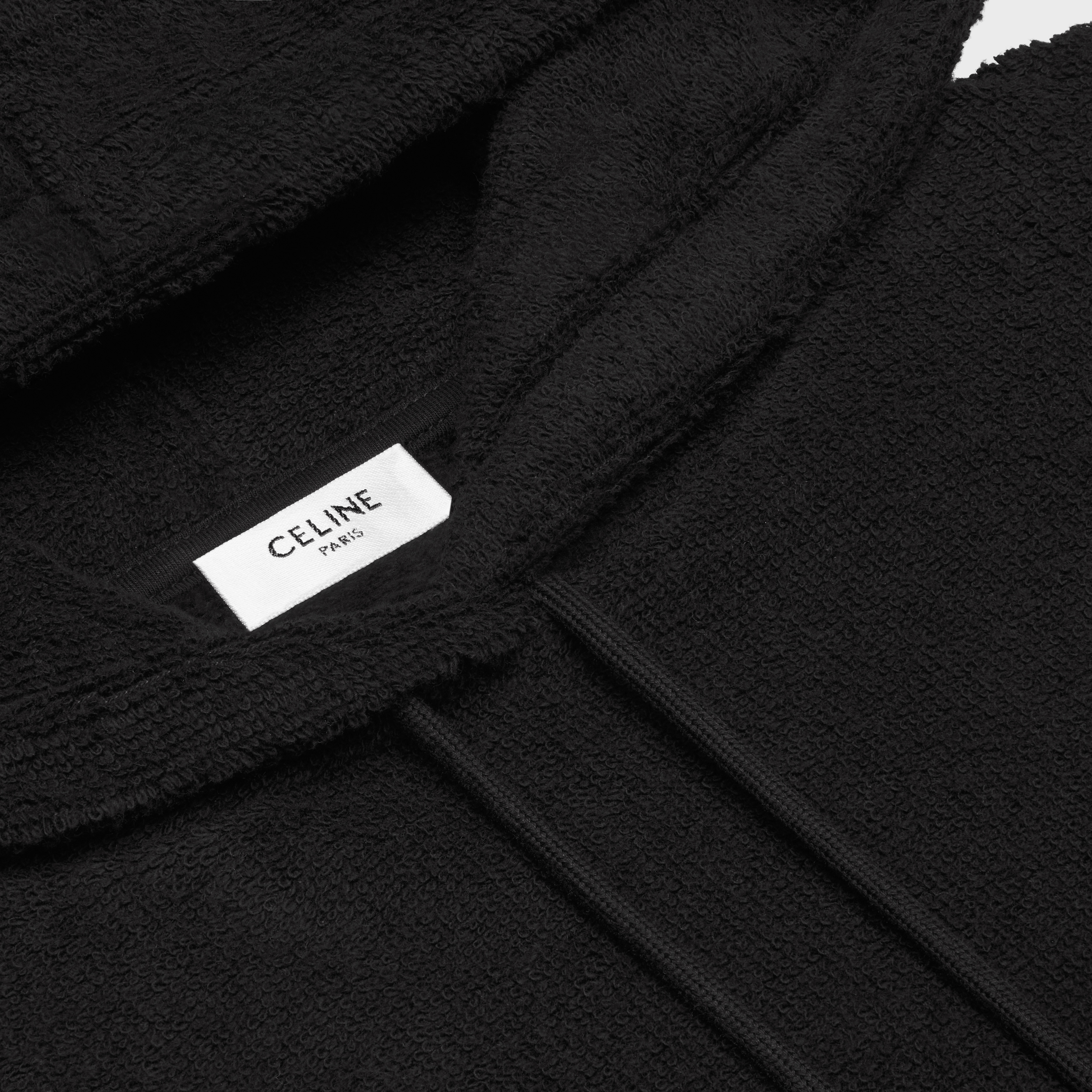 celine loose hoodie in cotton terry - 3
