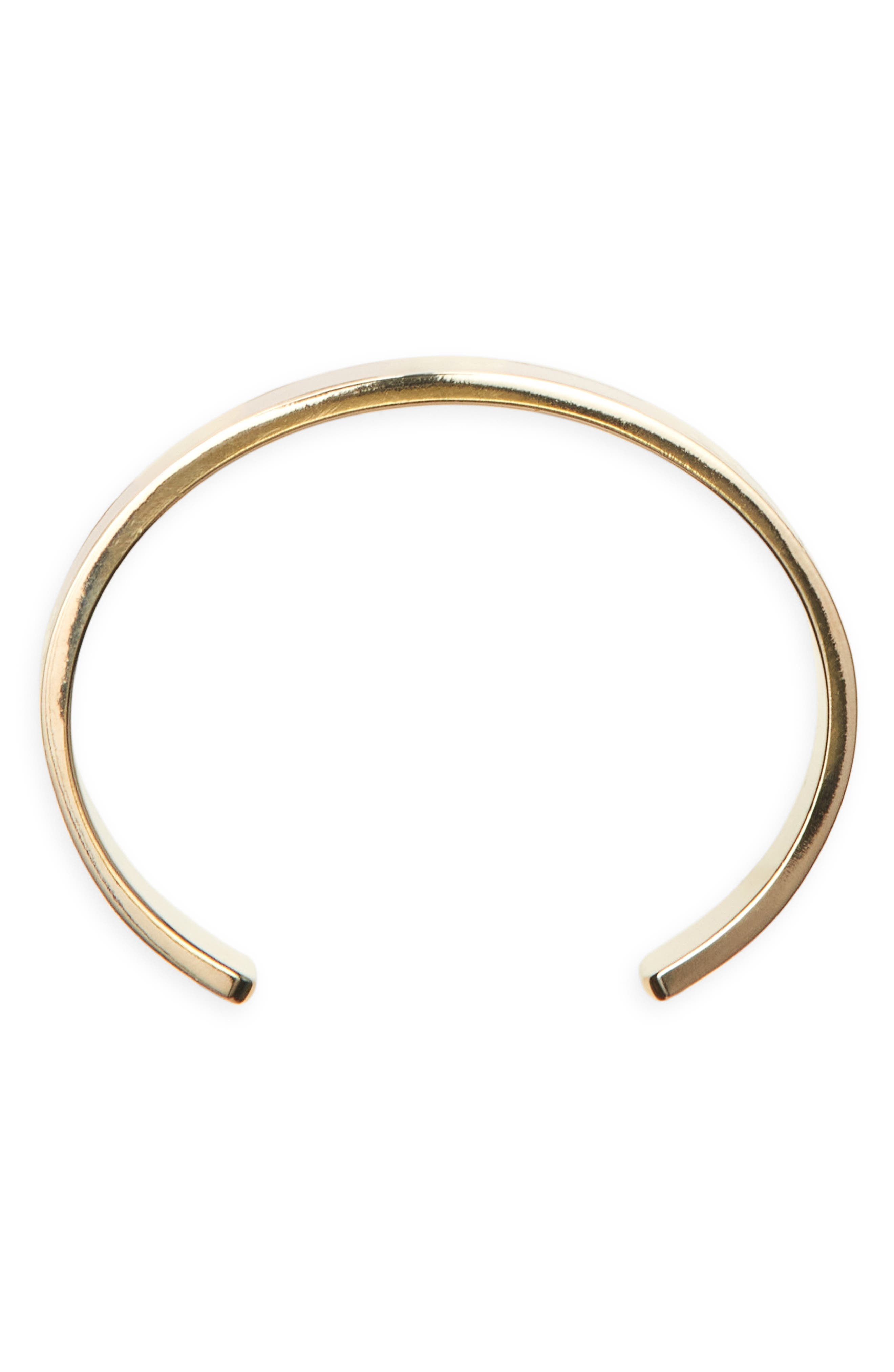 McQueen Thin Skull Enamel Cuff Bracelet in Rose/Gold at Nordstrom - 4
