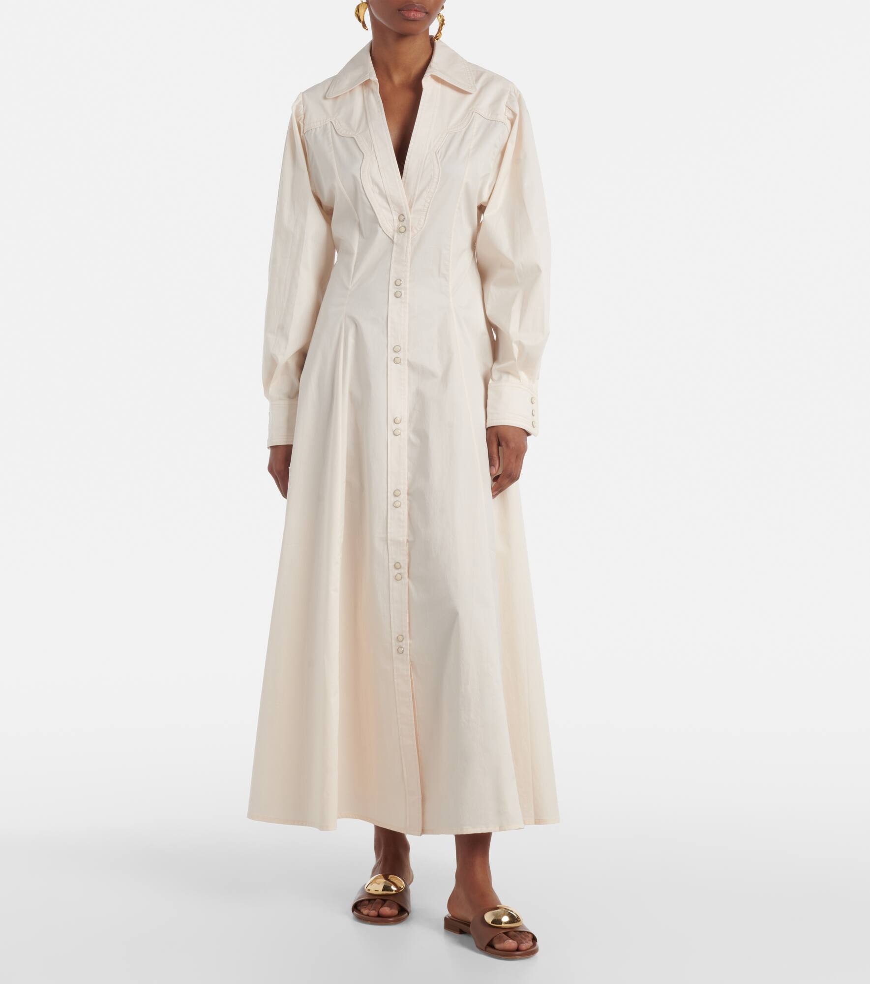 Vela De Cruz cotton-blend poplin wrap dress - 6