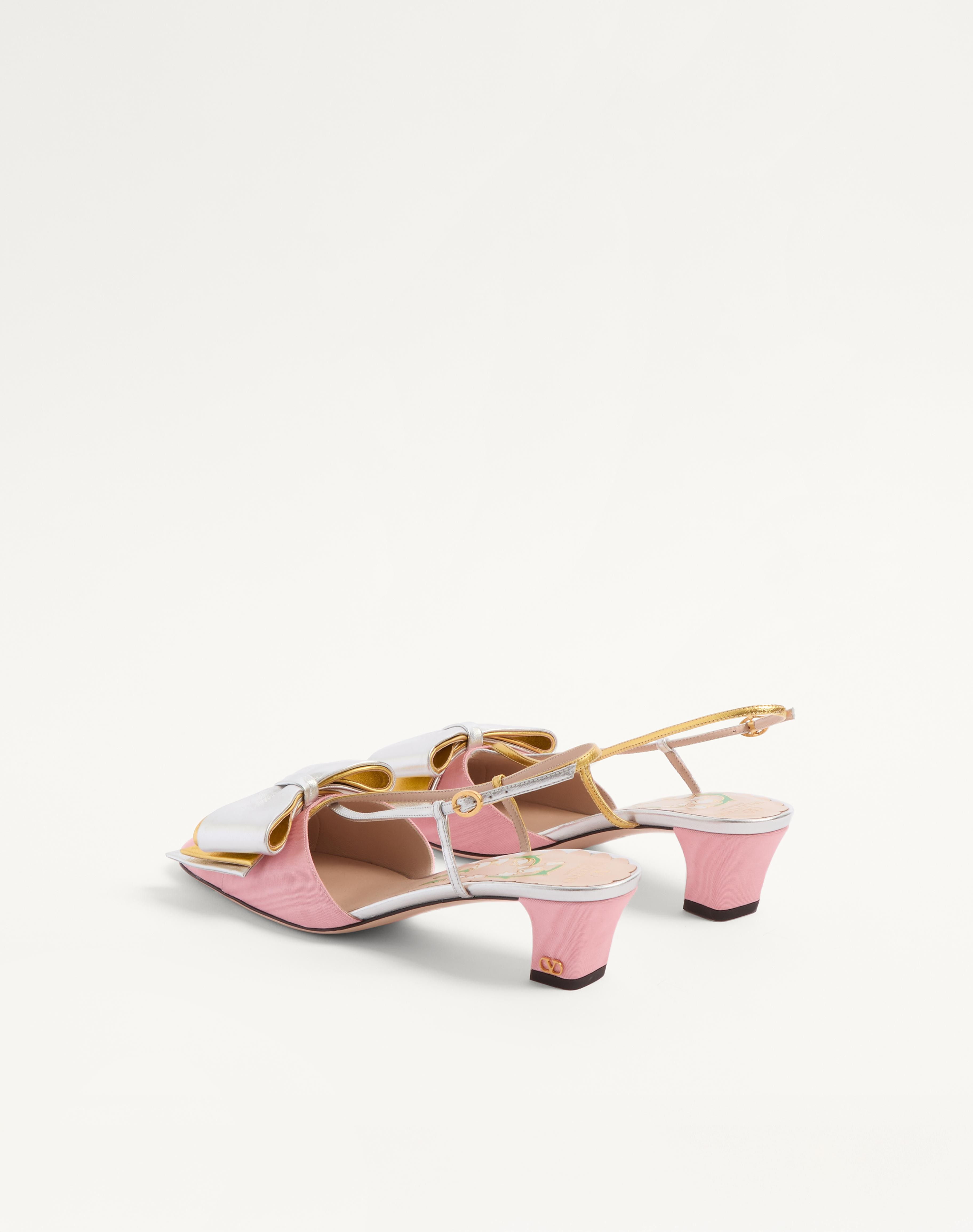 BOWOW SLINGBACK PUMPS IN MOIRÈ FABRIC 45MM - 6