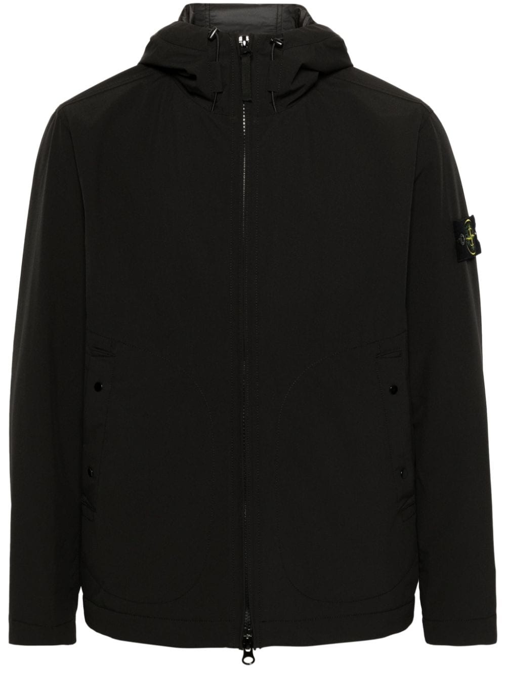 Compass-badge hooded jacket - 1