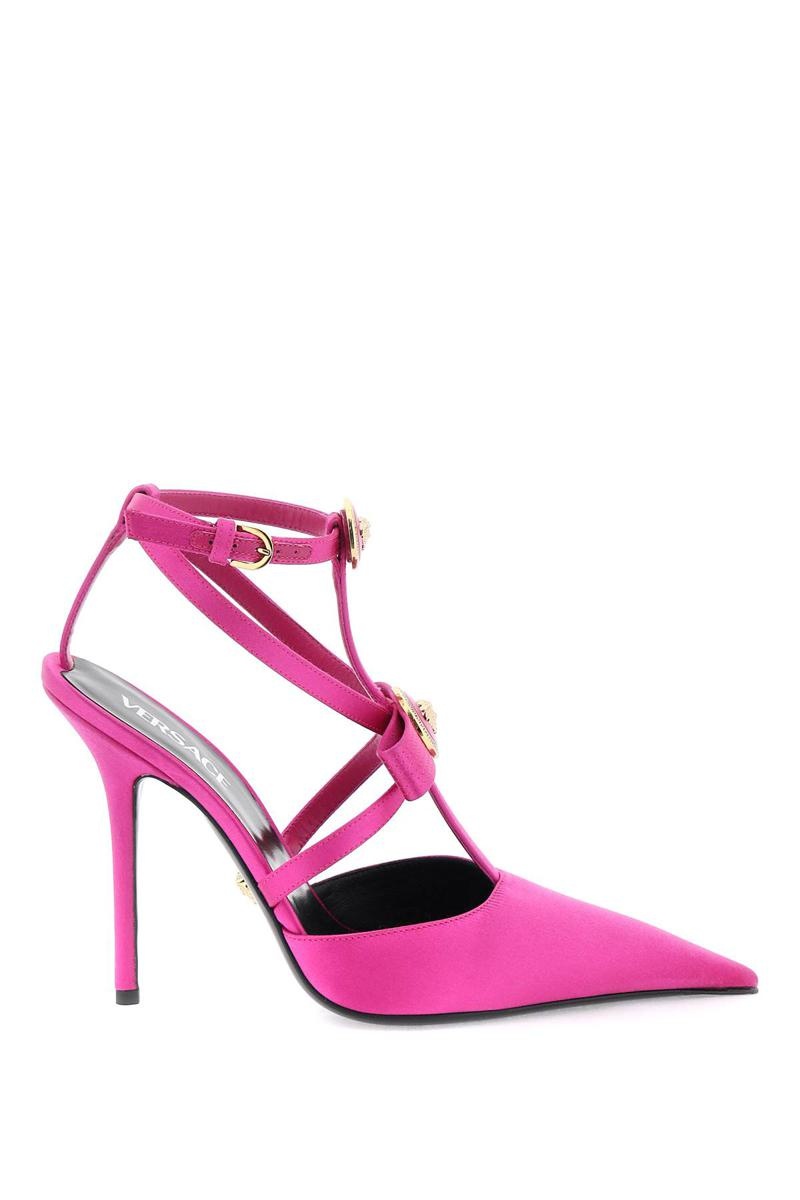 VERSACE PUMPS WITH GIANNI RIBBON BOWS - 1