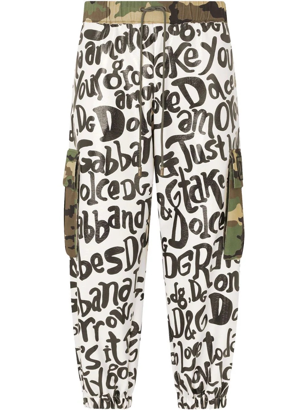 logo-print cargo track pants - 1