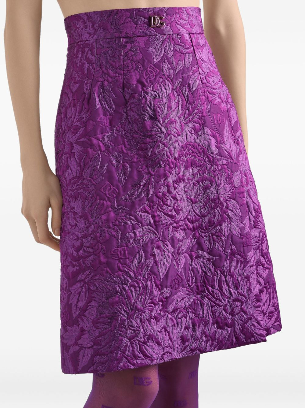 jacquard mini skirt - 5