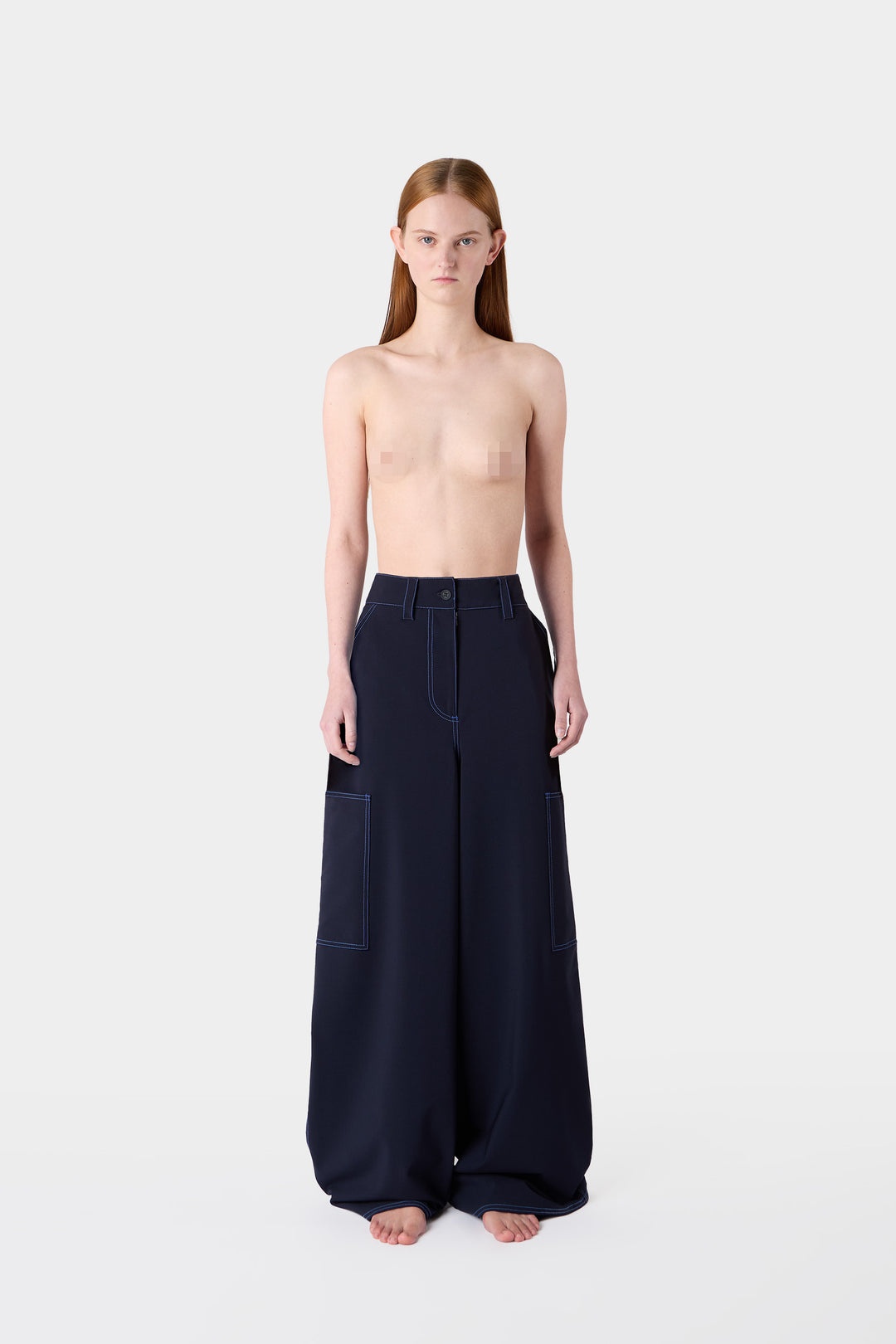 FIT LOOSE PANTS / dark blue - 3