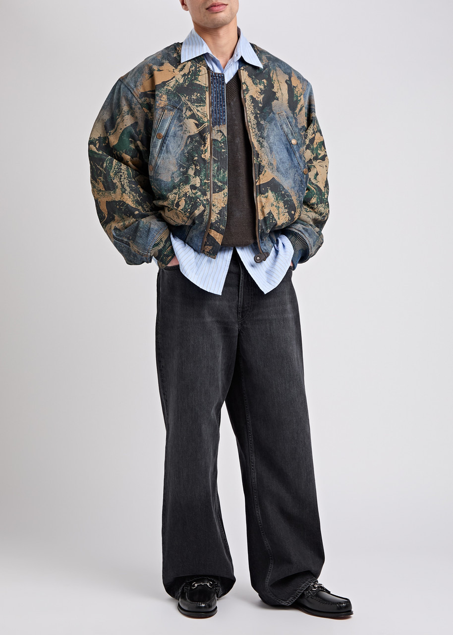 Acne Studios Printed Padded Denim Bomber Jacket - 4