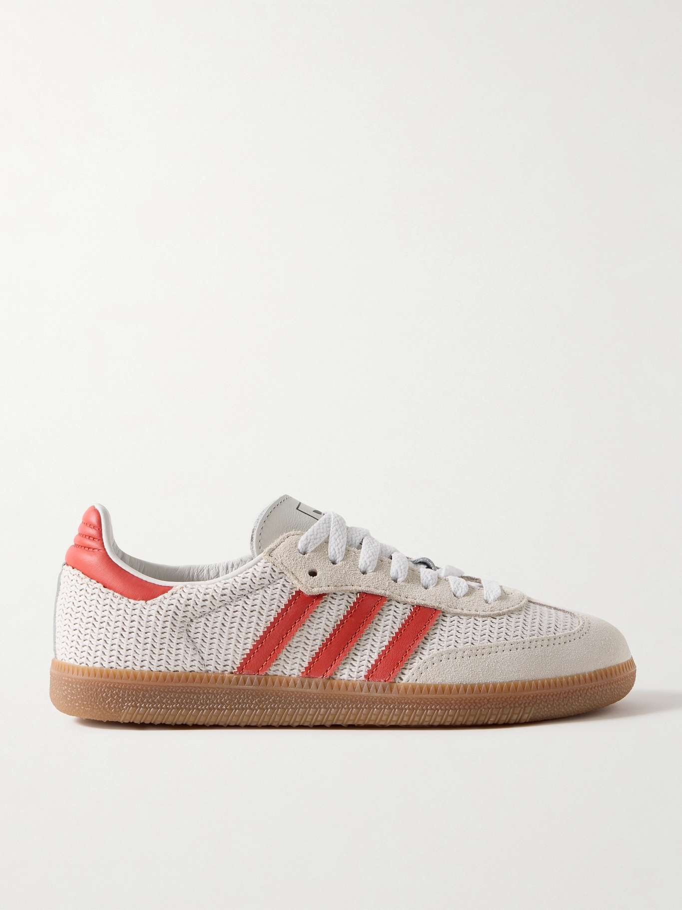 Samba OG suede and leather-trimmed knitted sneakers - 1