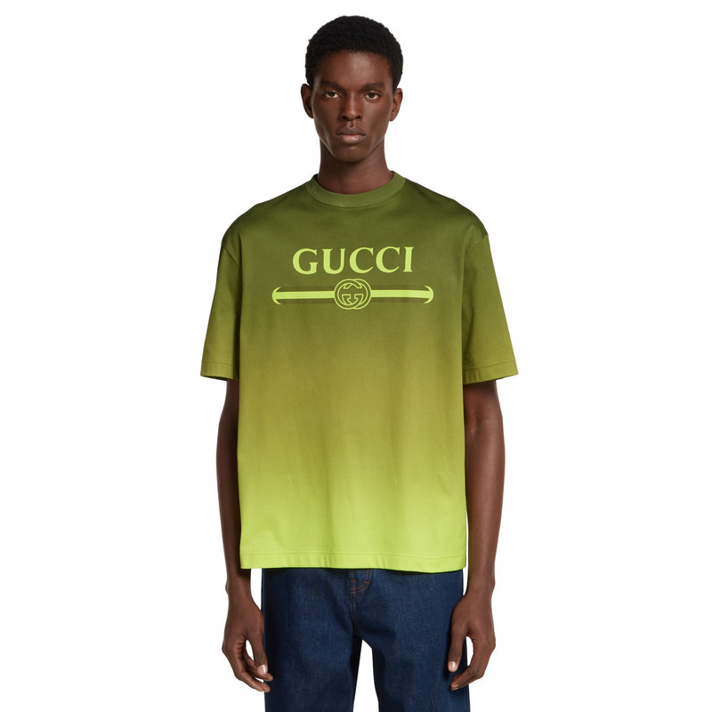 Technical cotton jersey T-shirt with print 3
