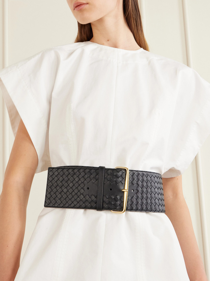 Bottega Veneta Alto Intrecciato Leather Belt outlook