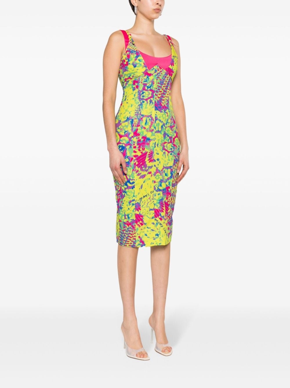 Animalier bodycon midi dress - 3