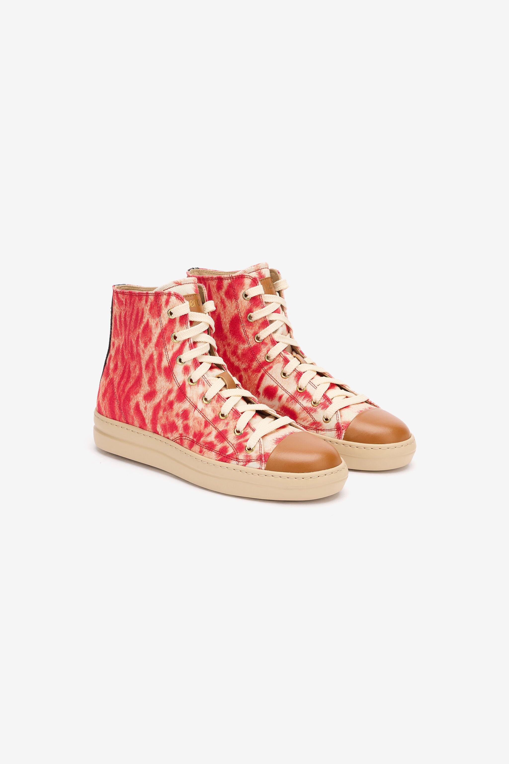 High-Top Sneakers with Zebra Print - 2