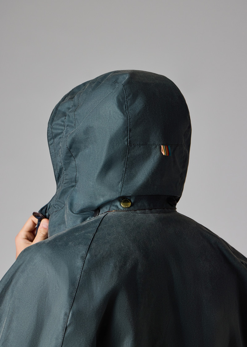 Paul Smith loves Barbour - Dark Slate Waxed Hood 10