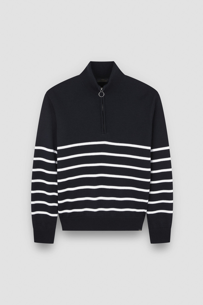 SOFT COOL TOUCH WOOL HALF ZIP SWEATER 1