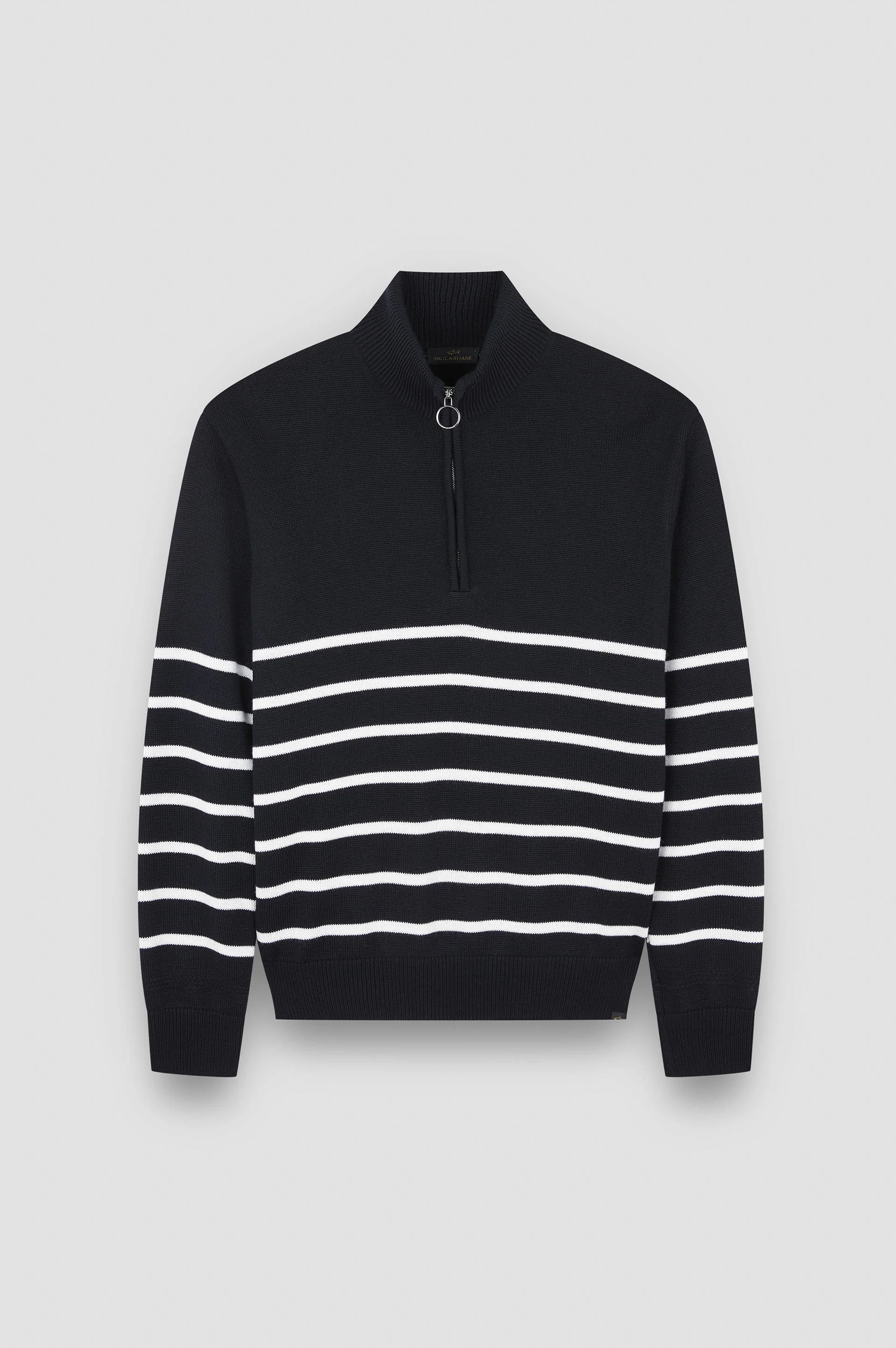 SOFT COOL TOUCH WOOL HALF ZIP SWEATER - 1