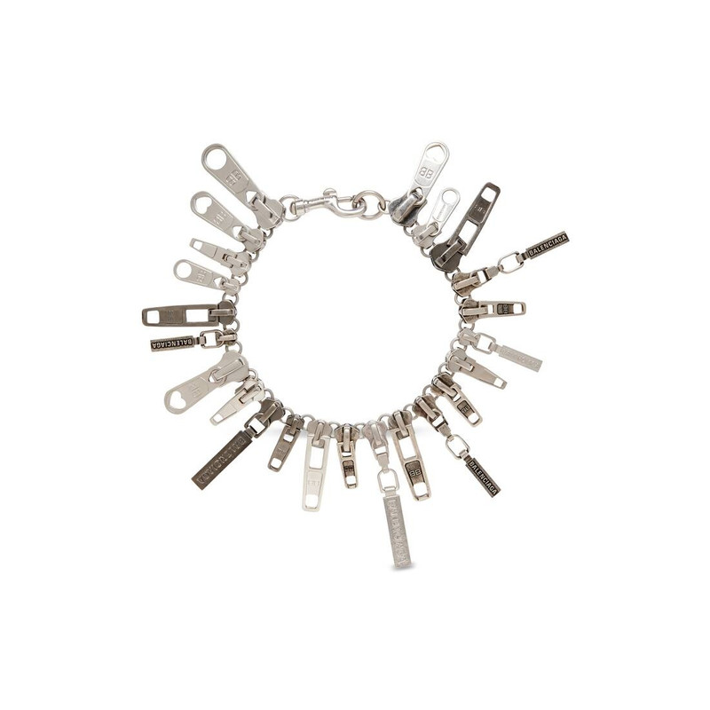 Women's Zip-up Choker in Silver 1