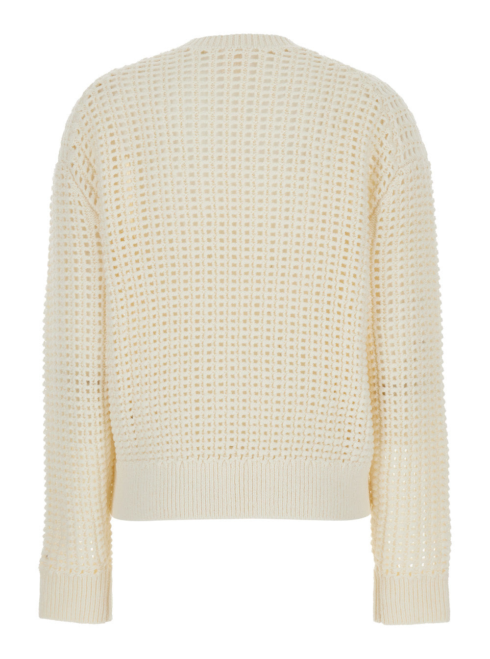 Givenchy Women White Sweater With 4G Detail In Openwork Knit Woman - 2