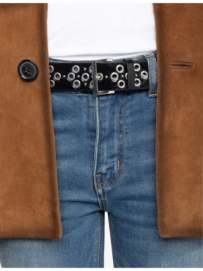 Zadig & Voltaire Starlight Eyelets Leather Belt outlook