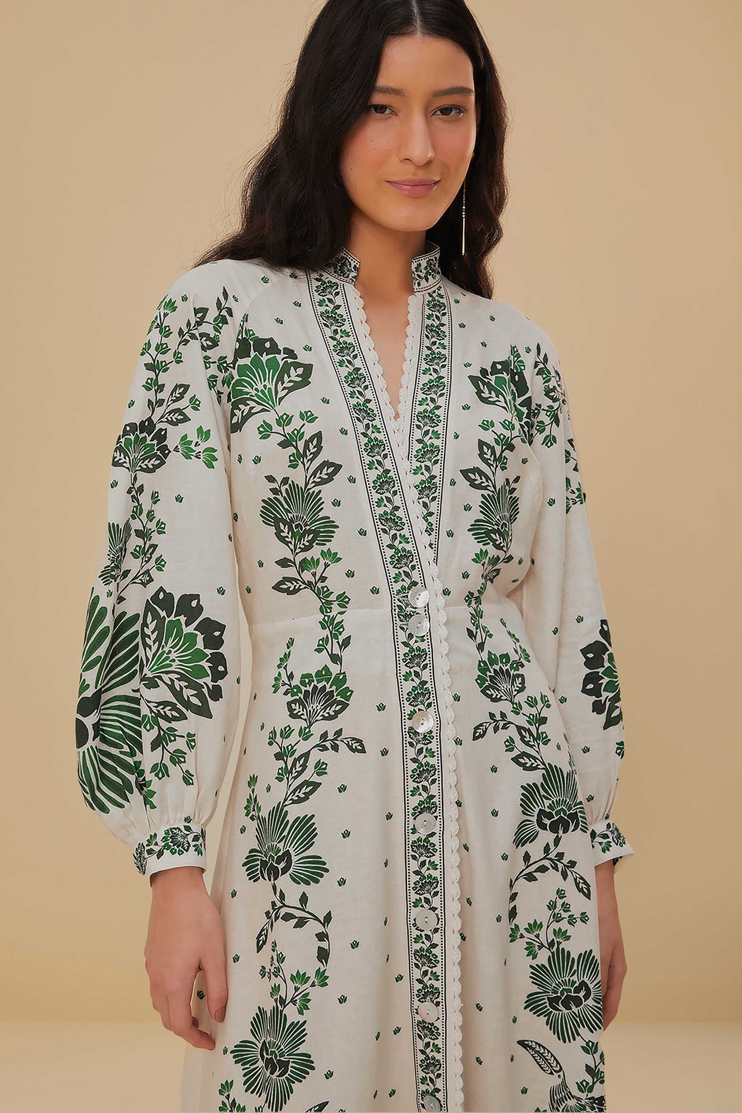 Forest Soul Off-White Maxi Dress - 5
