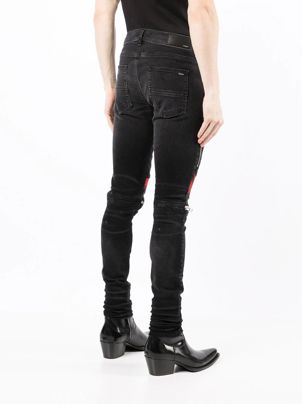 contrast-knee skinny jeans - 4