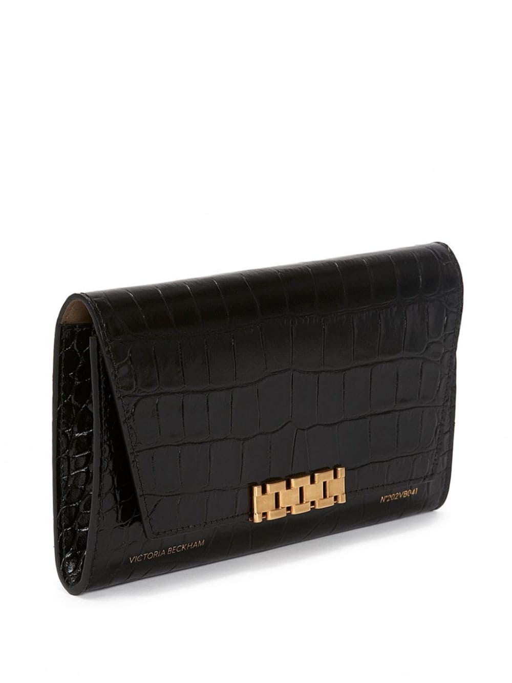 Wallet On Chain crocodile-embossed clutch bag - 4