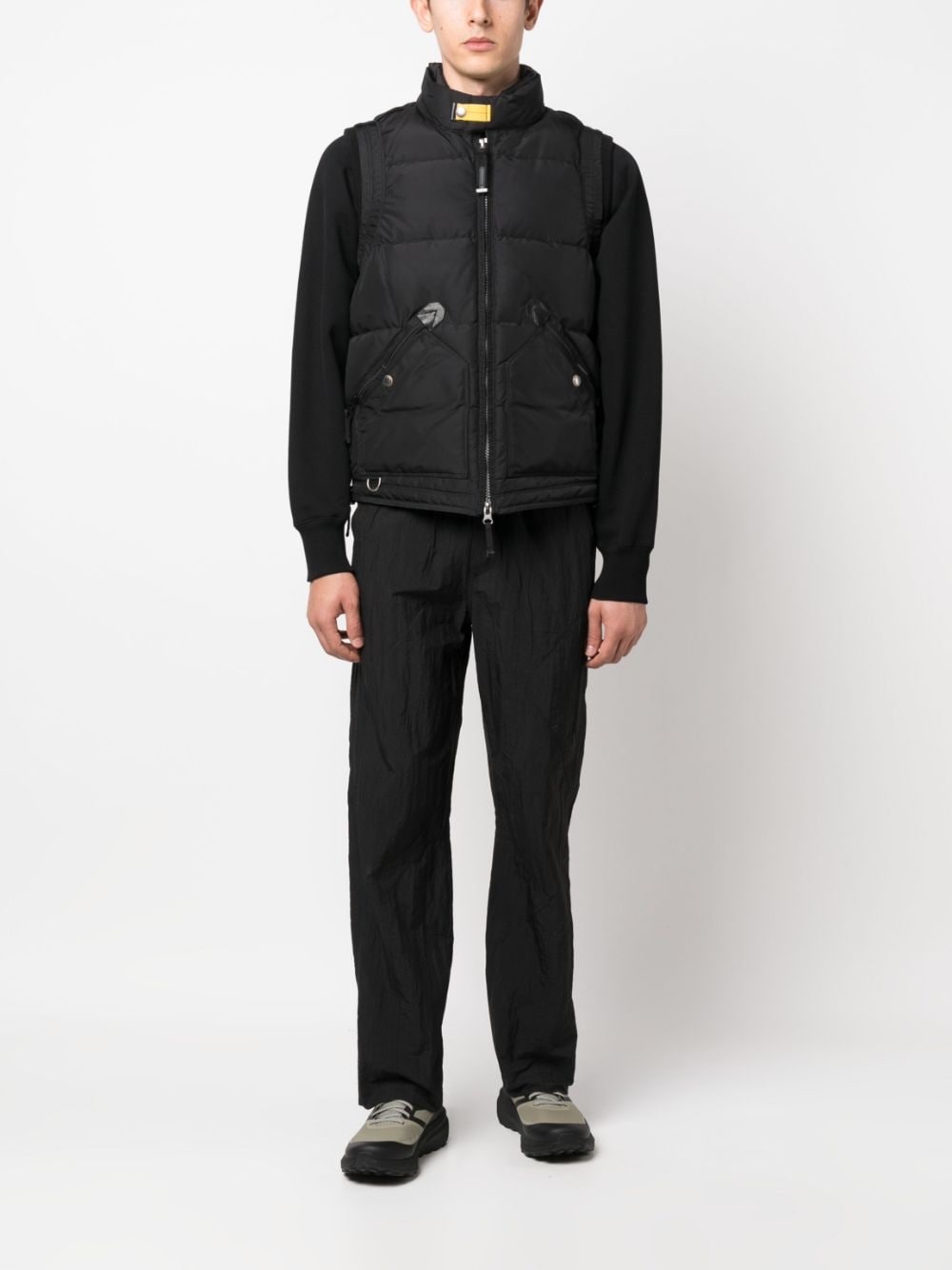 logo-patch padded gilet - 2