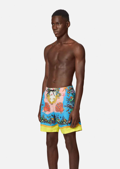 VERSACE Trésor de la Mer Print Long Swim Shorts outlook