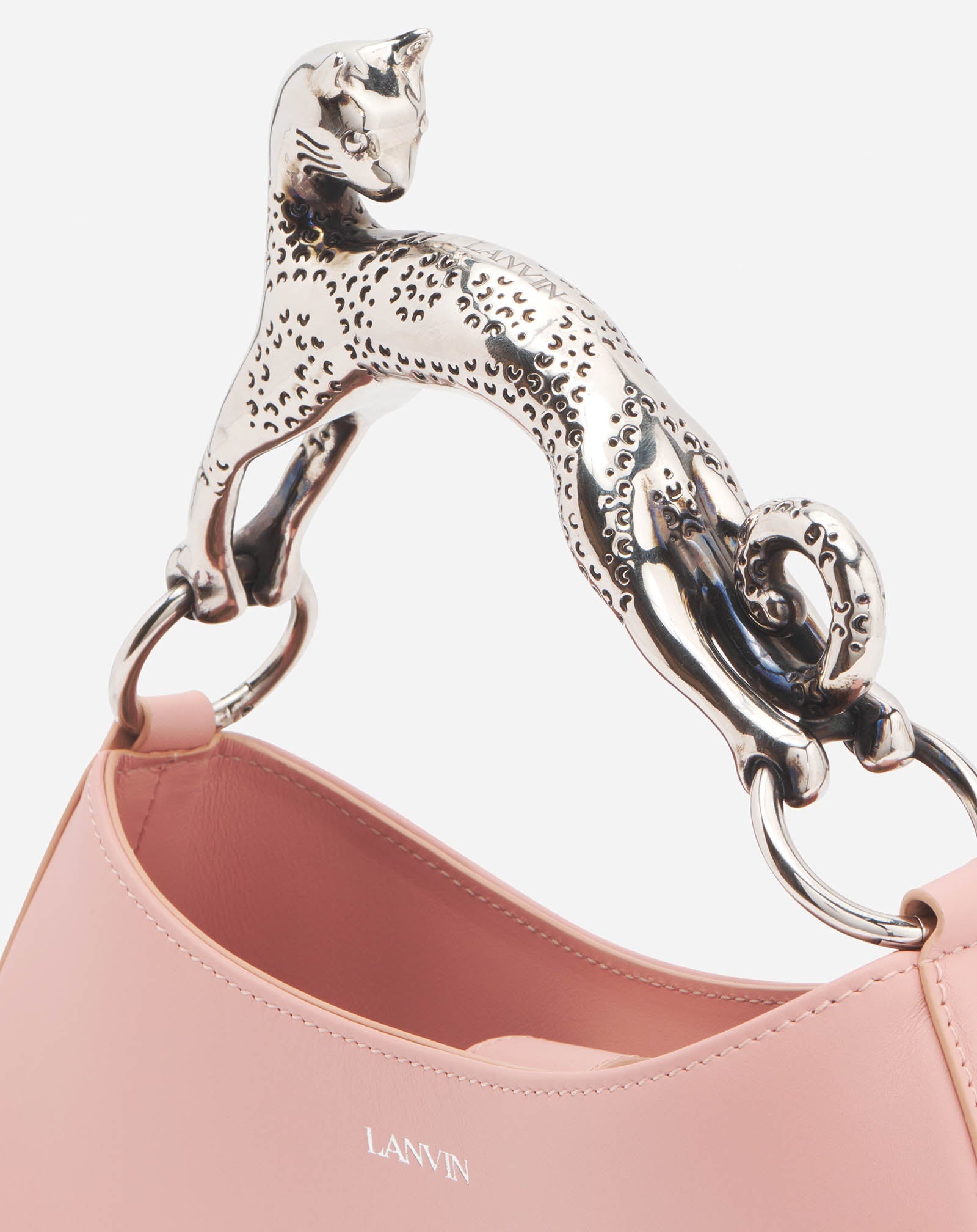 LEATHER PM HOBO CAT BAG - 5