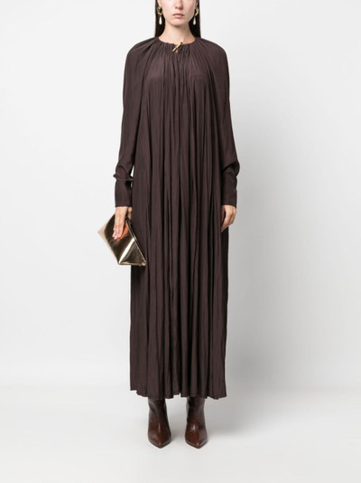 Lanvin gathered charmeuse maxi dress outlook