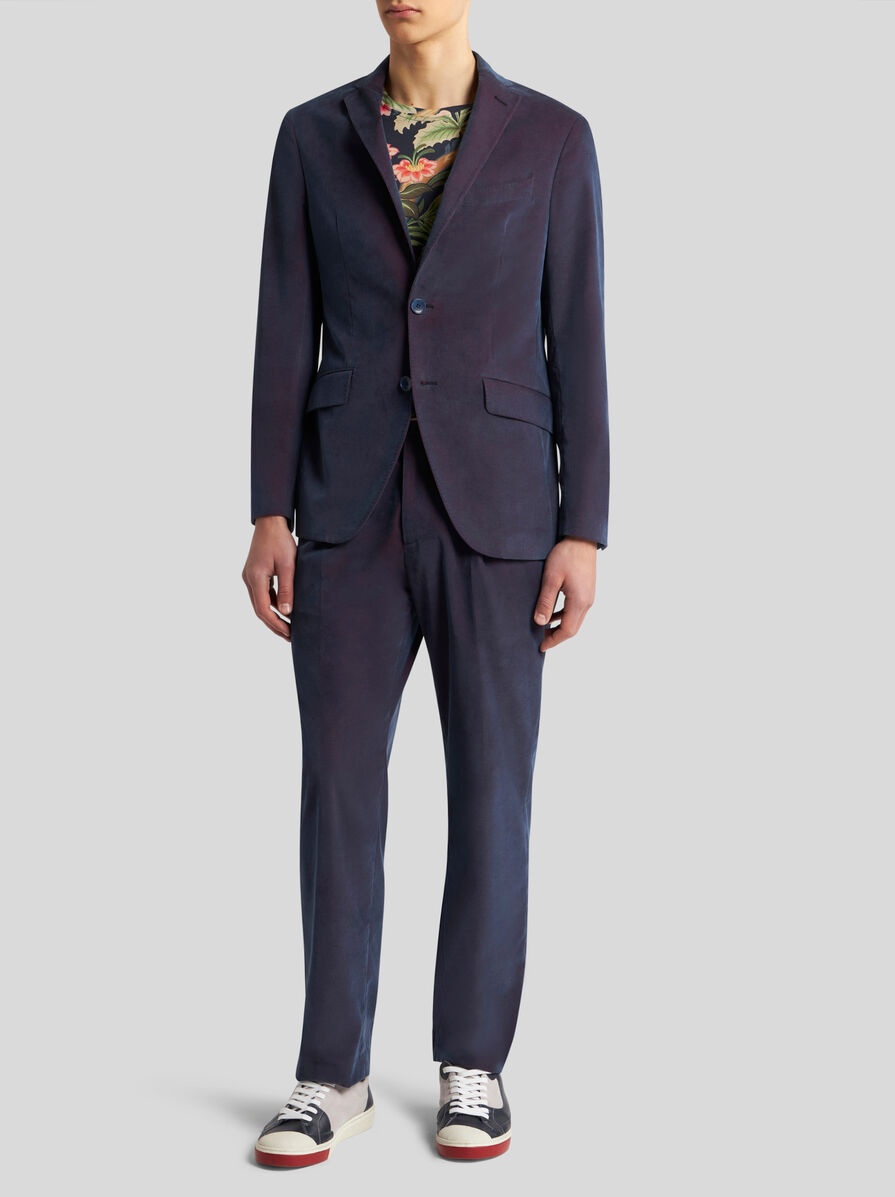 VELVET TROUSERS WITH PLEATS - 4