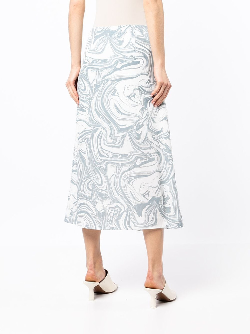 izabella marble-print midi skirt 4