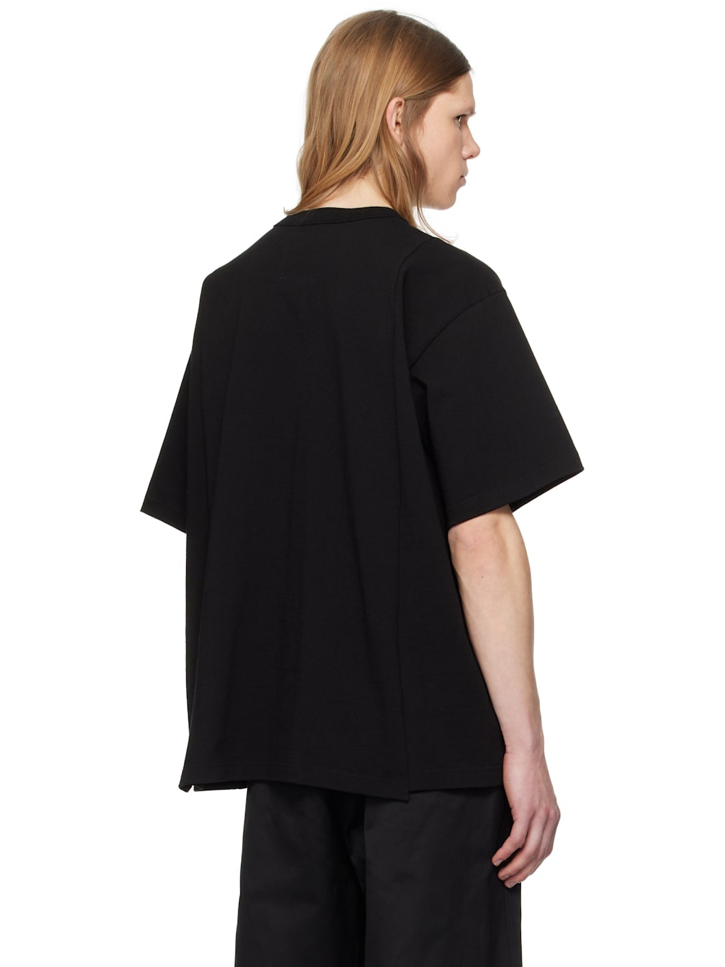 Black Cotton Jersey T-shirt - 3