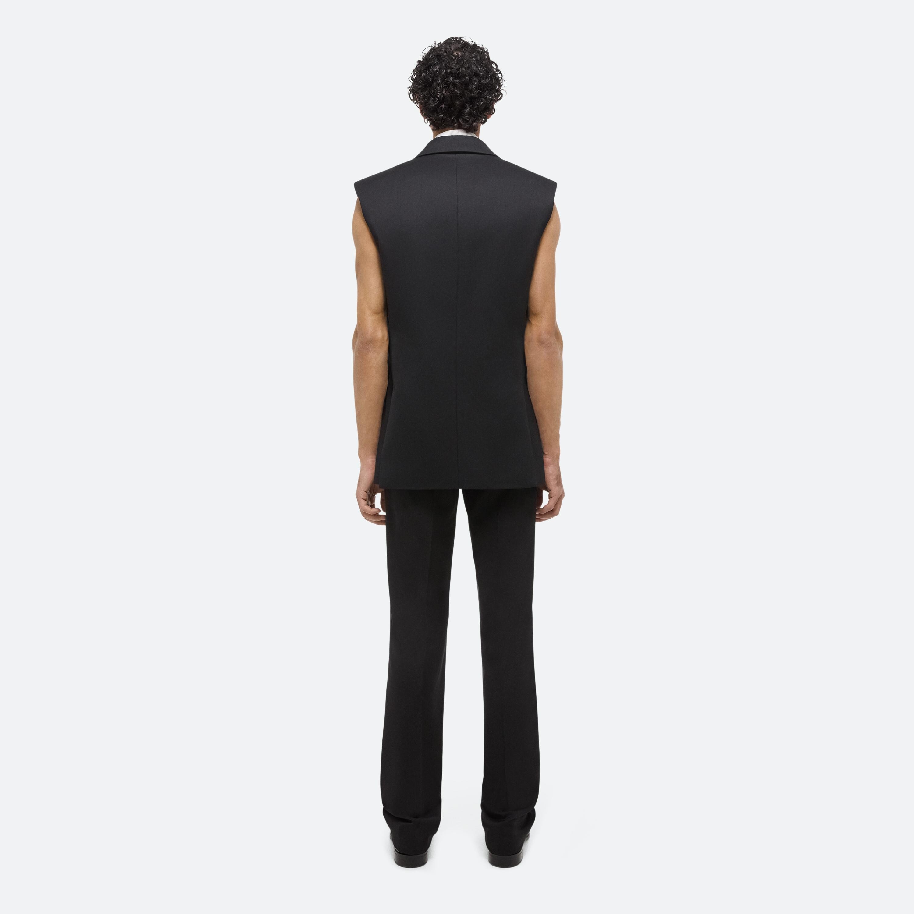 VIRGIN WOOL SLEEVELESS BLAZER - 5
