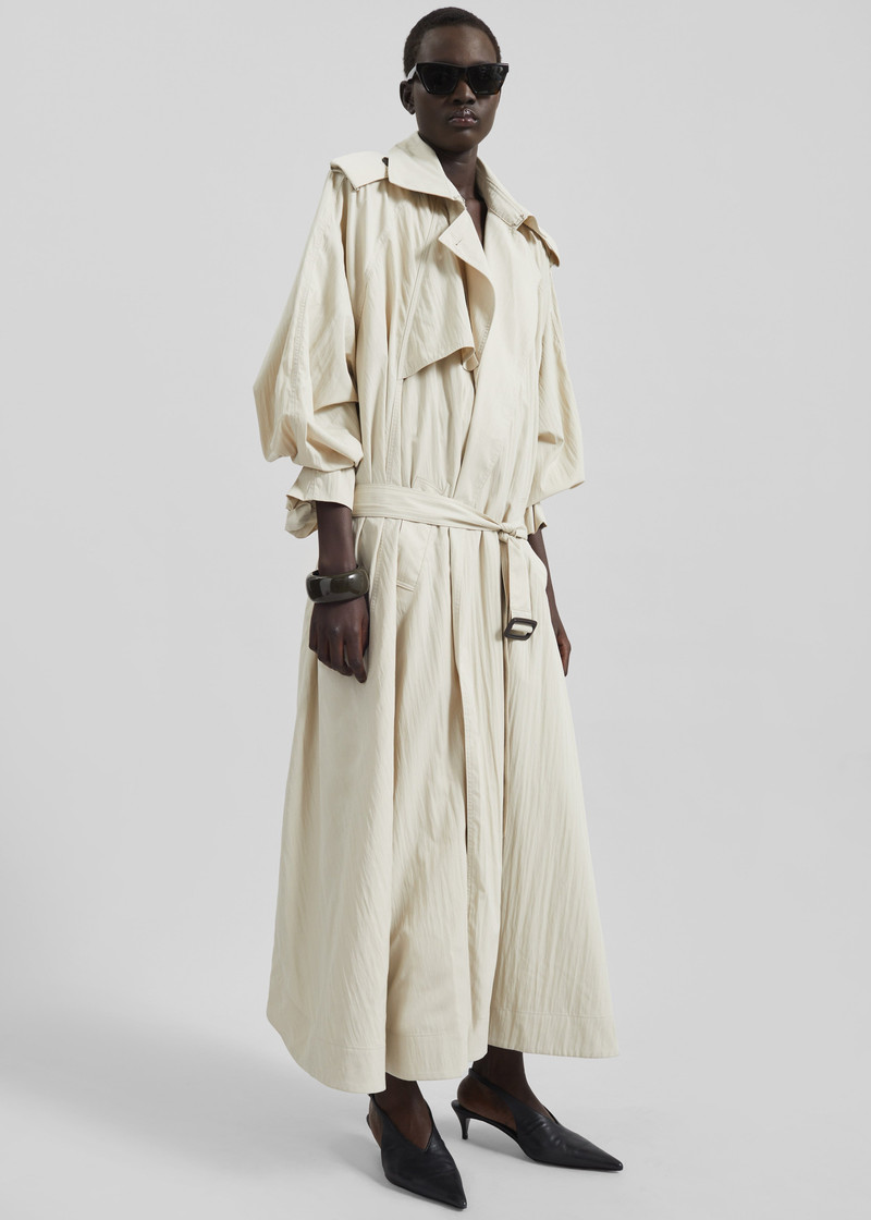 Elsdon Fluid Long Trench - Light Beige 4